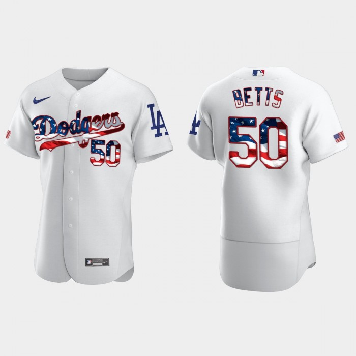 Mookie Betts July 4th Stars & Stripes Jersey